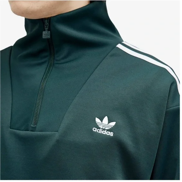 Adidas Mineral Green Funnelneck Track Top Size XS NWT - Picture 2 of 4